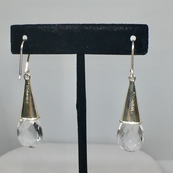 Designer RGN Sterling Crystal & Pearl Earrings - Picture 2 of 4